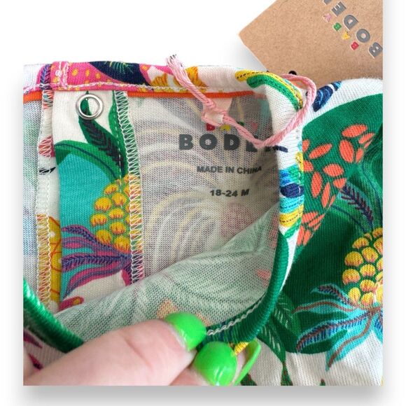 Mini Boden Jungle Frill Sleeve Dress 18-24 Months NWT - Picture 3 of 3